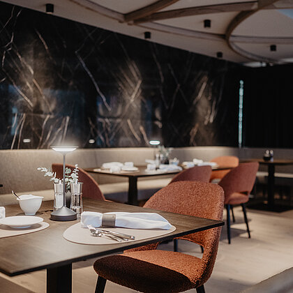 Restaurant in Abendstimmung.